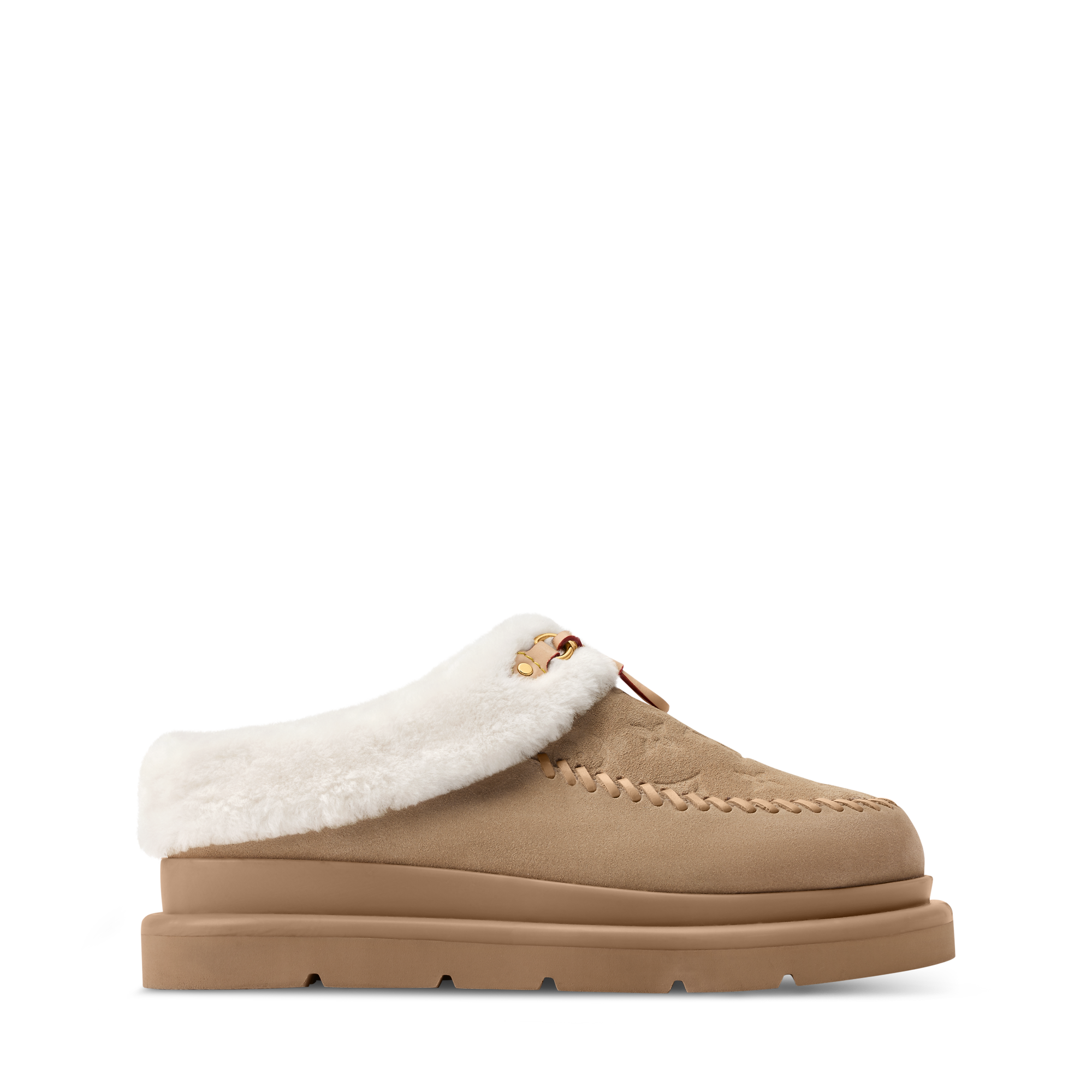 Shop LOUIS VUITTON Cortina Closed Mule at Beverly Center in Los